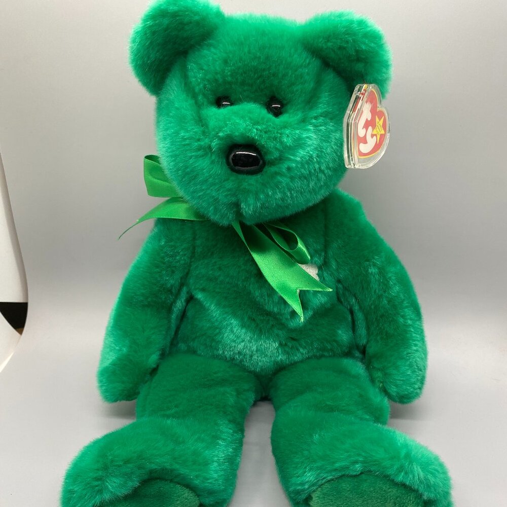 Ty Original Beanie Buddy 1998 Erin the Irish Plush Bear Stuffed Animal